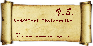 Vadászi Skolasztika névjegykártya